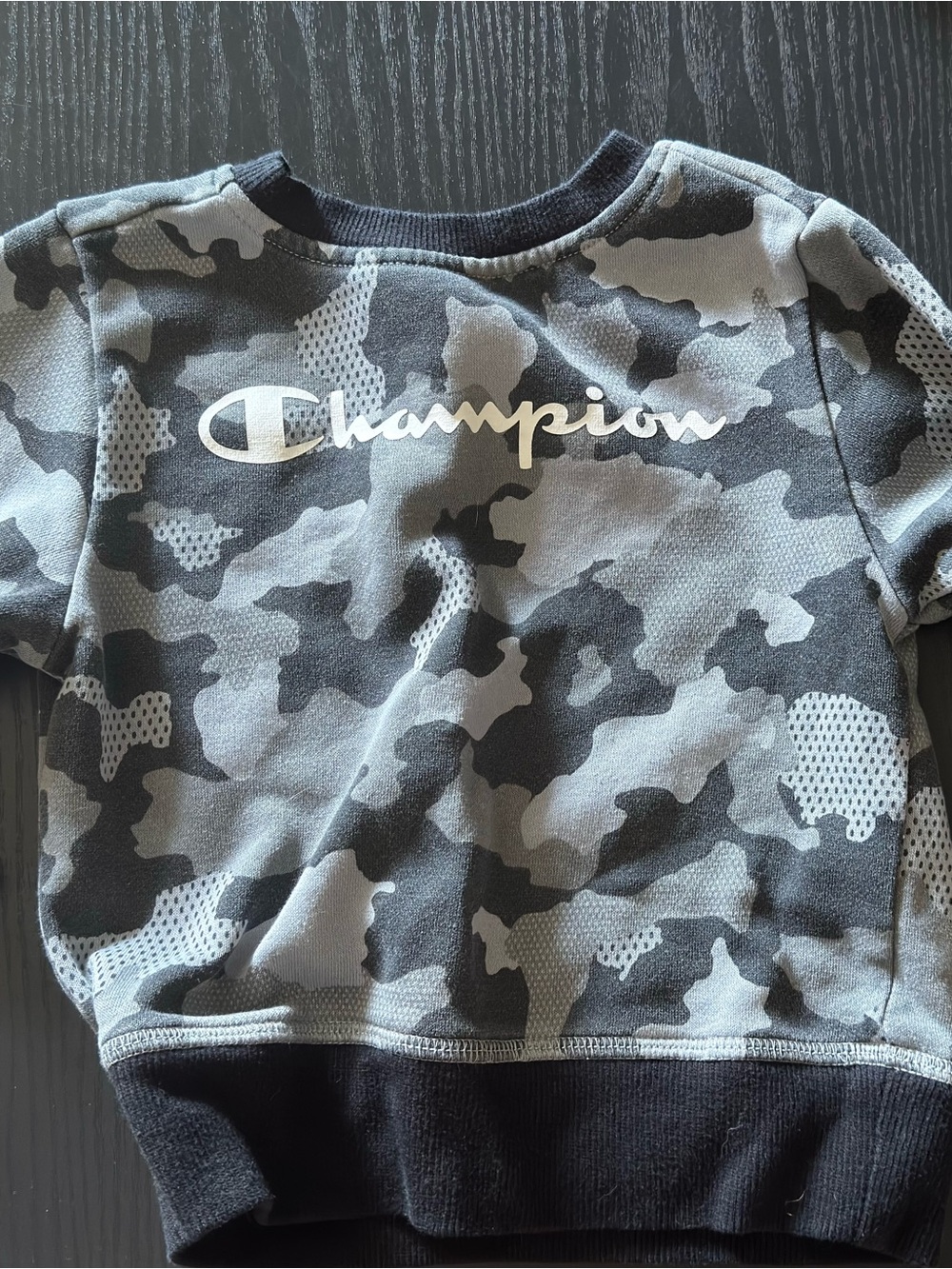 Champion Kids Camouflage Pullover - Black & Gray